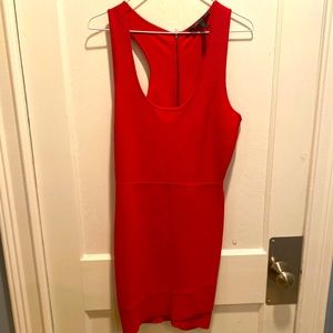 Red BCBG dress